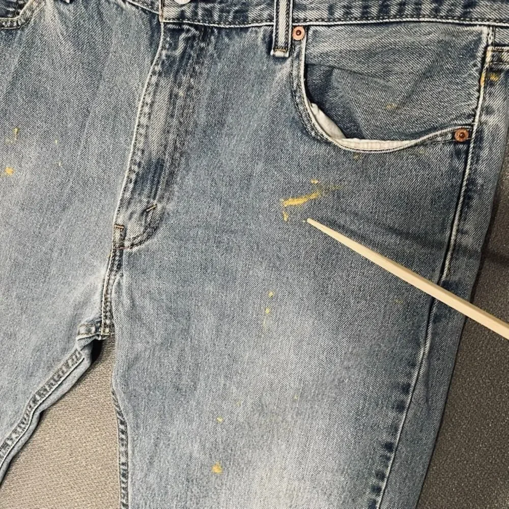 Vintage Y2K Levis 505 Jeans 36x35 Medium Wash Straight Fit Dad Skater